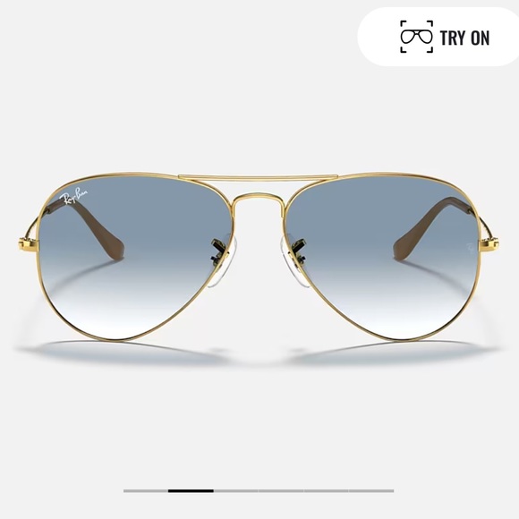 Ray Ban Aviator Gradient | Gold and Light Blue - Picture 1 of 4